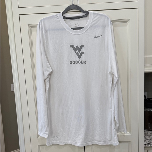 Nike Other - Nike WV Soccer Dri Fit White Long sleeve XL tshirt. WVU. Unisex, collegiate